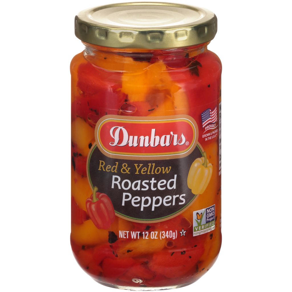 Dunbars Roasted Red and Yellow Peppers NON GMO 12 Oz