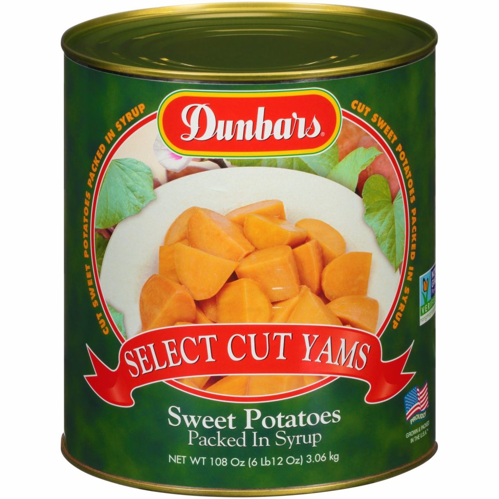 Dunbars Select Cut Yams - Sweet Potatoes Packed in Syrup