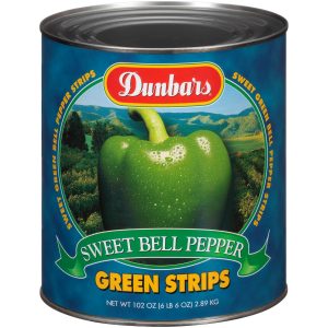 Dunbars Sweet Green Bell Pepper Strips 102 Oz