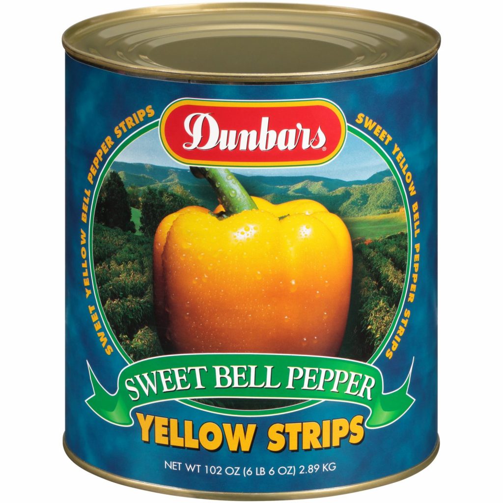 Dunbars Sweet Yellow Pepper Strips 102oz