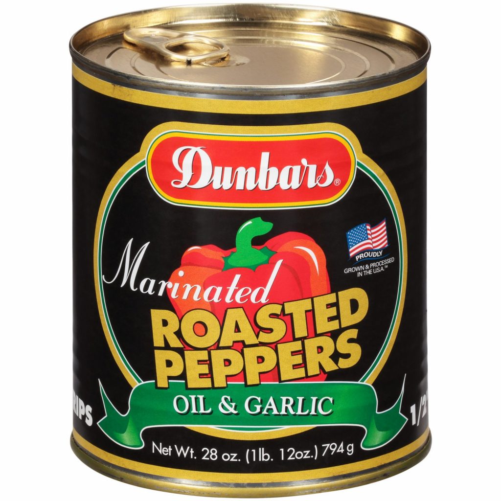 Dunbars Marinated Roasted Peppers Oil and Garlic 28 Oz