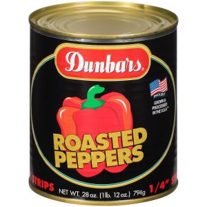 Dunbars Roasted Peppers 10/4" Cut 28 Oz