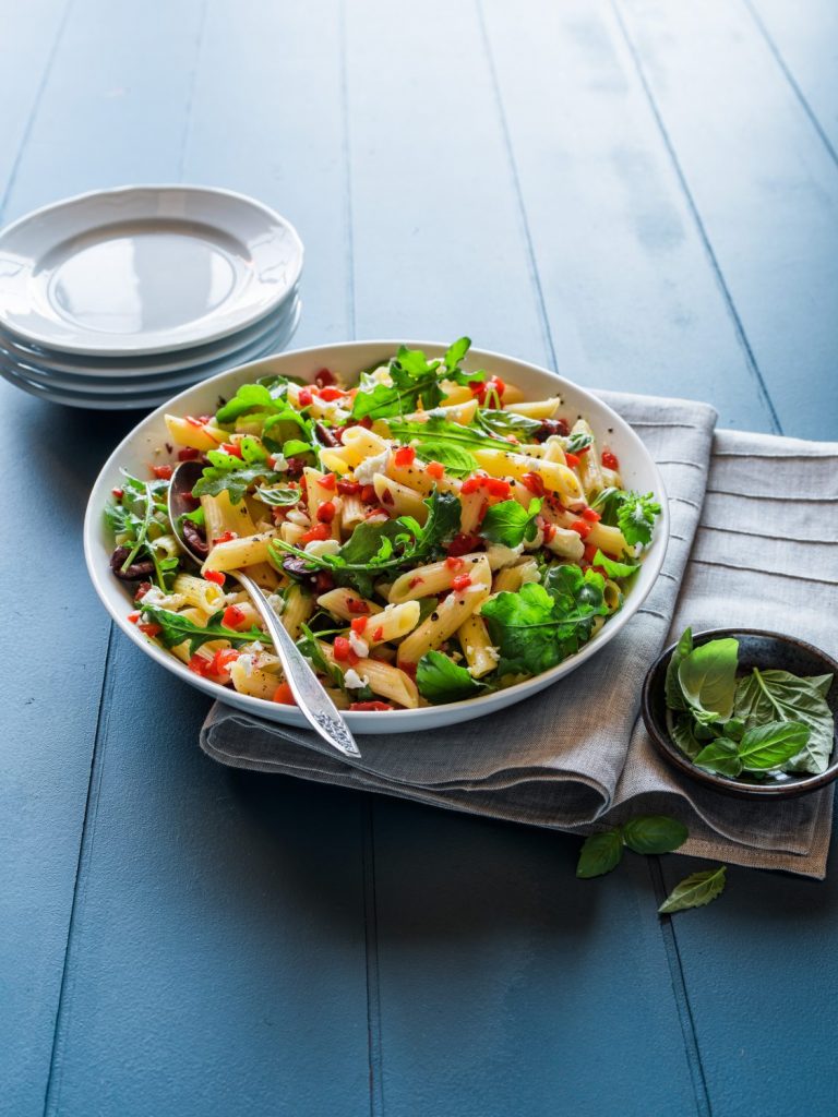 Pimiento-Arugula Pasta Salad